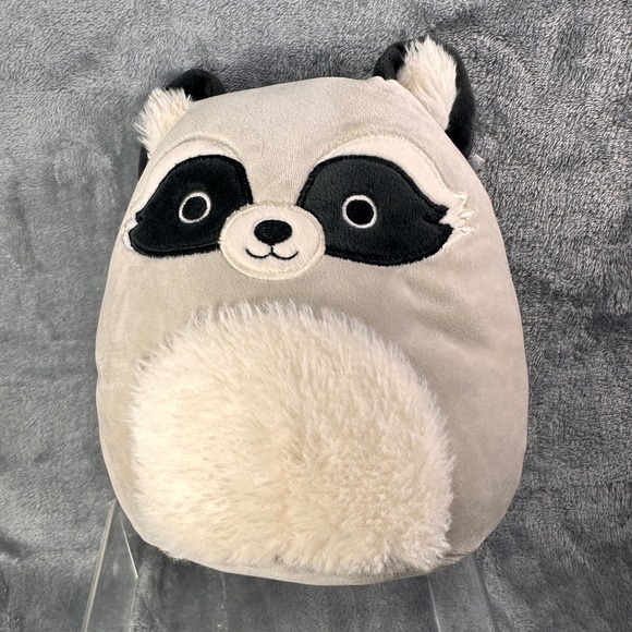 Squishmallows Raccoon Plush 8" Kellytoy Gray Stuffed Animal Soft Toy - Picture 6 of 7